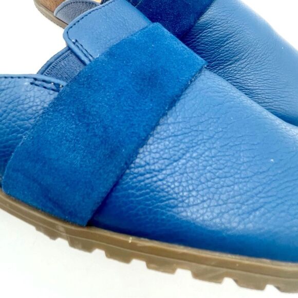 Vionic Ambrosia Clogs Blue Leather Suede Slides Slip On Orthotic Comfort Size 7 - Picture 12 of 16